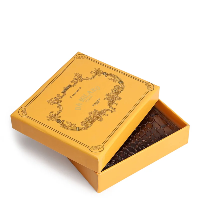 Da Milano Walnut Croco Leather Ladies Wallet - Walnut for Women | Best Price UAE